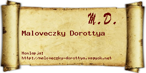 Maloveczky Dorottya névjegykártya